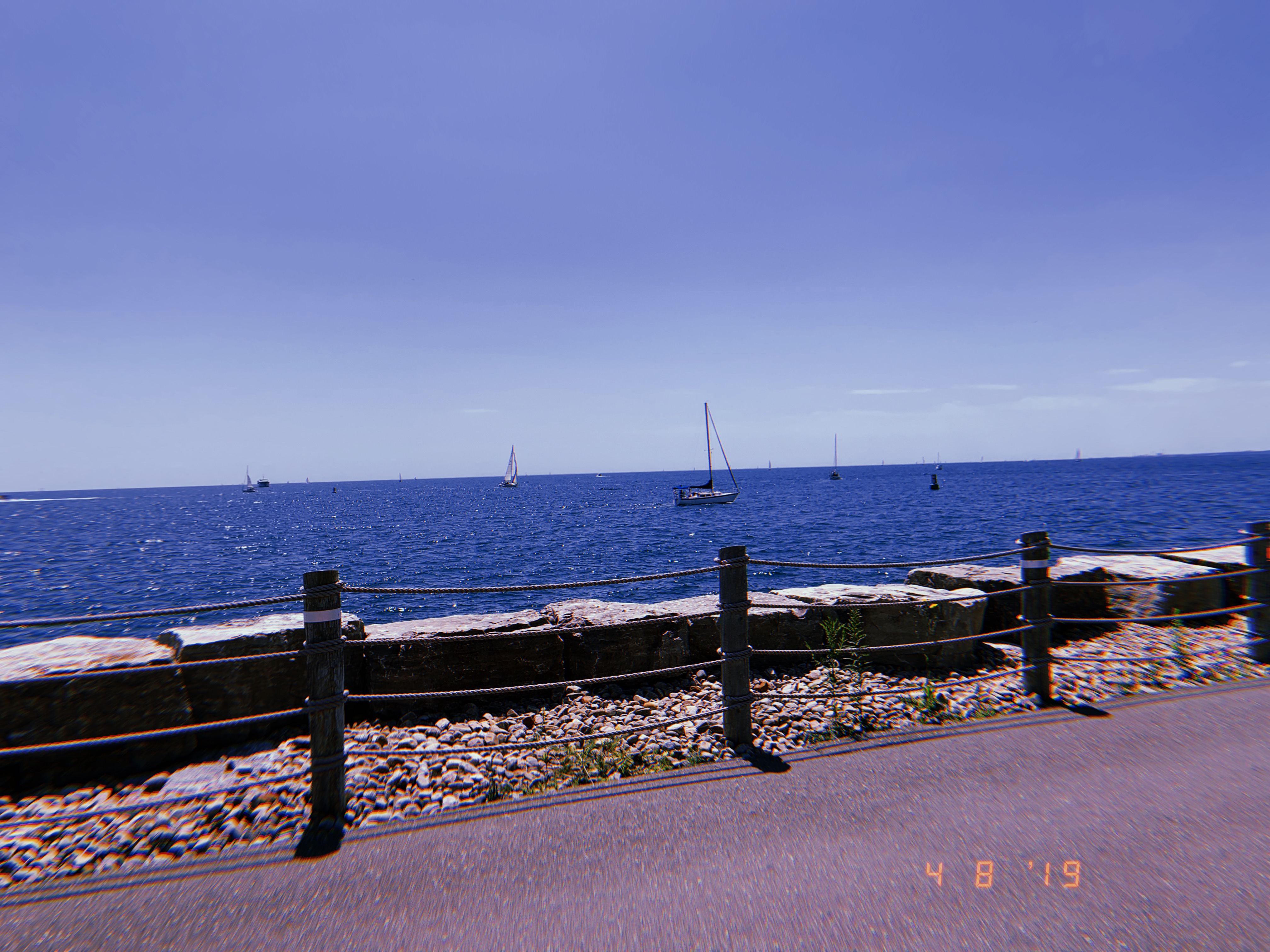 Sailboats on Lake Ontario.